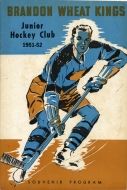 Brandon Wheat Kings 1951-52 program cover