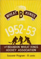 Brandon Wheat Kings 1952-53 program cover