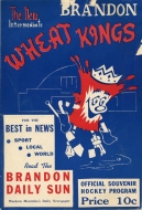 Brandon Wheat Kings 1954-55 program cover