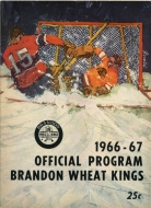 Brandon Wheat Kings 1966-67 program cover