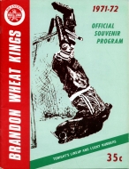 Brandon Wheat Kings 1971-72 program cover