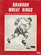 Brandon Wheat Kings 1972-73 program cover
