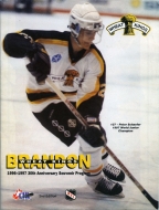 Brandon Wheat Kings 1996-97 program cover