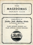 Brockville Magedomas 1954-55 program cover