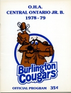 Burlington Cougars 1978-79 program cover