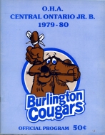 Burlington Cougars 1979-80 program cover