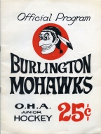 Burlington Mohawks 1970-71 program cover