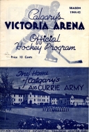 Calgary A16 Currie Army 1944-45 program cover