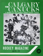Calgary Canucks 1975-76 program cover