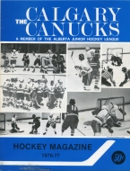 Calgary Canucks 1976-77 program cover