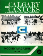 Calgary Canucks 1977-78 program cover