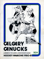Calgary Canucks 1980-81 program cover