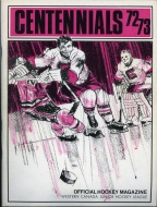 Calgary Centennials 1972-73 program cover