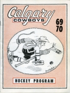 Calgary Cowboys 1969-70 program cover