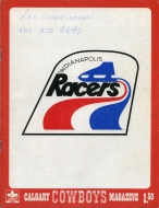 Calgary Cowboys 1975-76 program cover