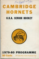 Cambridge Hornets 1979-80 program cover