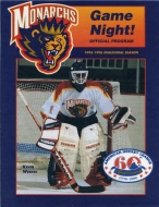 Carolina Monarchs 1995-96 program cover