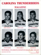 Carolina Thunderbirds 1987-88 program cover