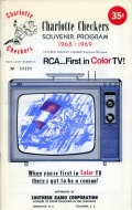 Charlotte Checkers 1968-69 program cover