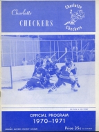 Charlotte Checkers 1970-71 program cover