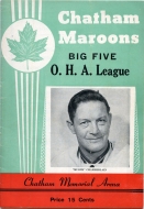 Chatham Maroons 1956-57 program cover
