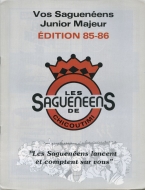 Chicoutimi Sagueneens 1985-86 program cover