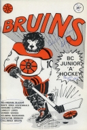 Chilliwack Bruins 1973-74 program cover