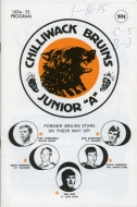 Chilliwack Bruins 1974-75 program cover