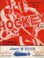 Cincinnati Mohawks 1949-50 program cover