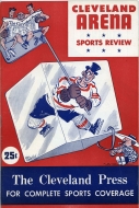 Cleveland Barons 1954-55 program cover