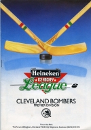 Cleveland Bombers 1983-84 program cover