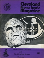 Cleveland Crusaders 1972-73 program cover