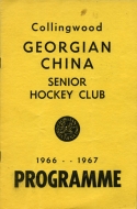 Collingwood Georgian Chinas 1966-67 program cover
