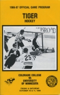 Colorado College 1986-87 program cover