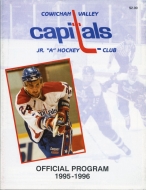 Cowichan Valley Capitals 1995-96 program cover