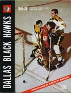 Dallas Black Hawks 1969-70 program cover