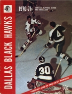 Dallas Black Hawks 1970-71 program cover