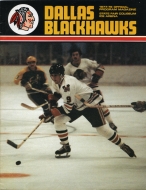 Dallas Black Hawks 1977-78 program cover