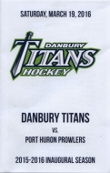 Danbury Titans 2015-16 program cover