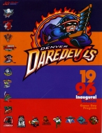 Denver Daredevils 1995-96 program cover