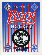 Des Moines Buccaneers 1989-90 program cover