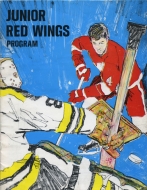 Detroit Junior Red Wings 1973-74 program cover