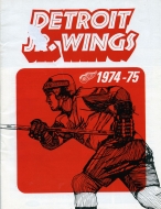 Detroit Junior Red Wings 1974-75 program cover