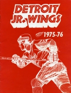 Detroit Junior Wings 1975-76 program cover