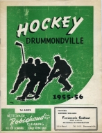 Drummondville Dragons 1955-56 program cover