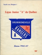 Drummondville Rangers 1966-67 program cover