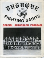 Dubuque Fighting Saints 1980-81 program cover