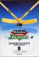 Dundee Rockets 1983-84 program cover