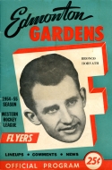 Edmonton Flyers 1954-55 program cover