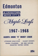 Edmonton Maple Leafs 1967-68 program cover